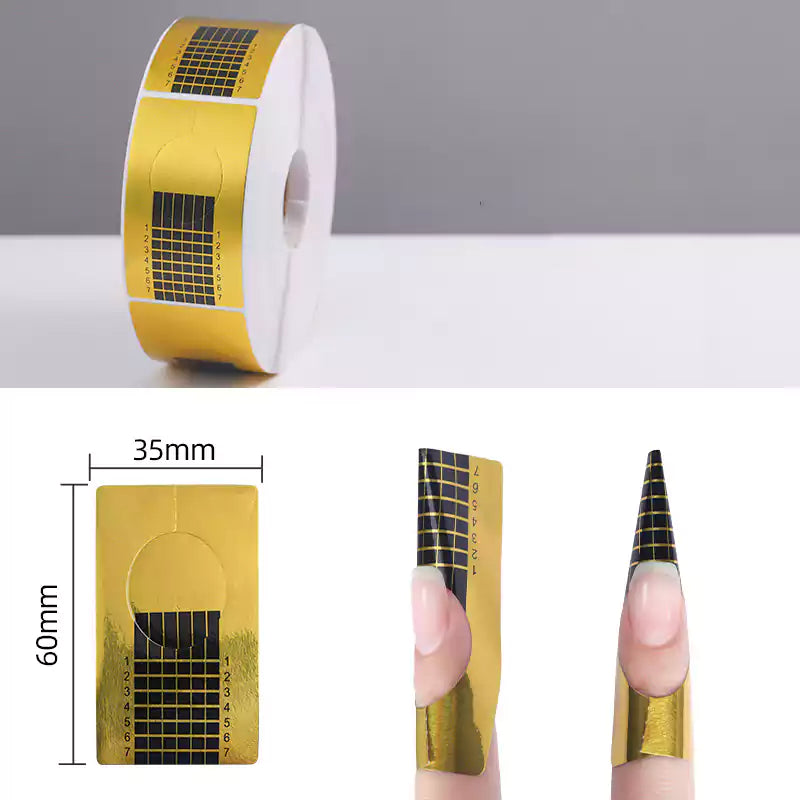 Professional Nail Form Guide 500PCS/1 Roll