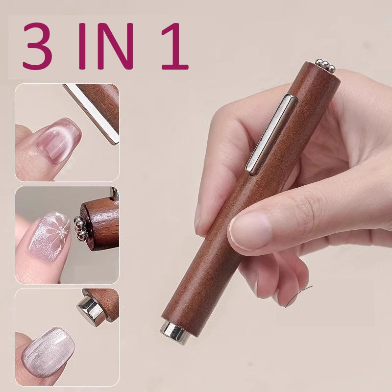 Triple effect nail art magnet
