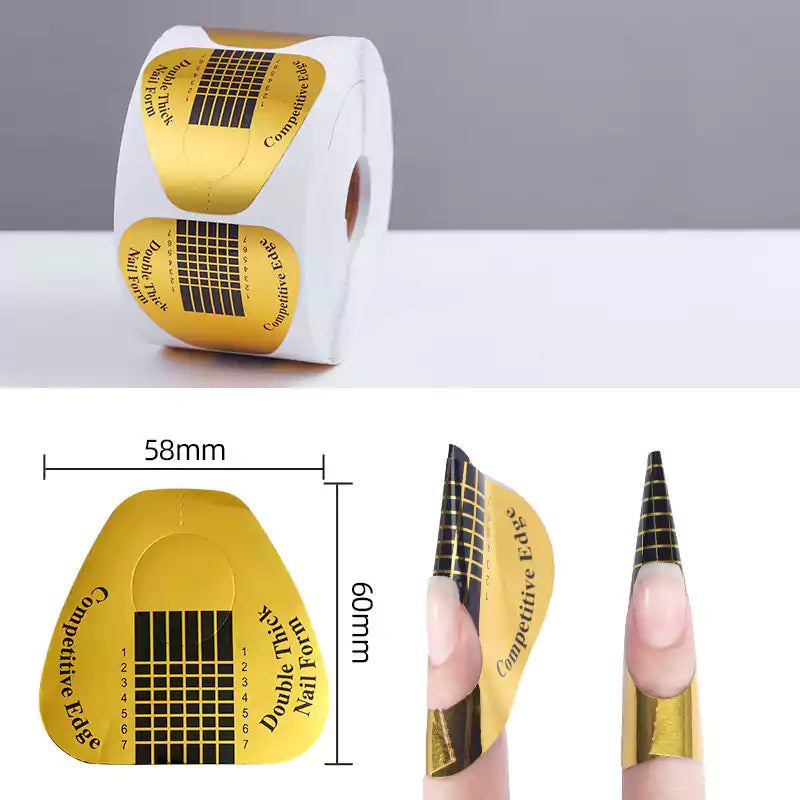 Professional Nail Form Guide 500PCS/1 Roll