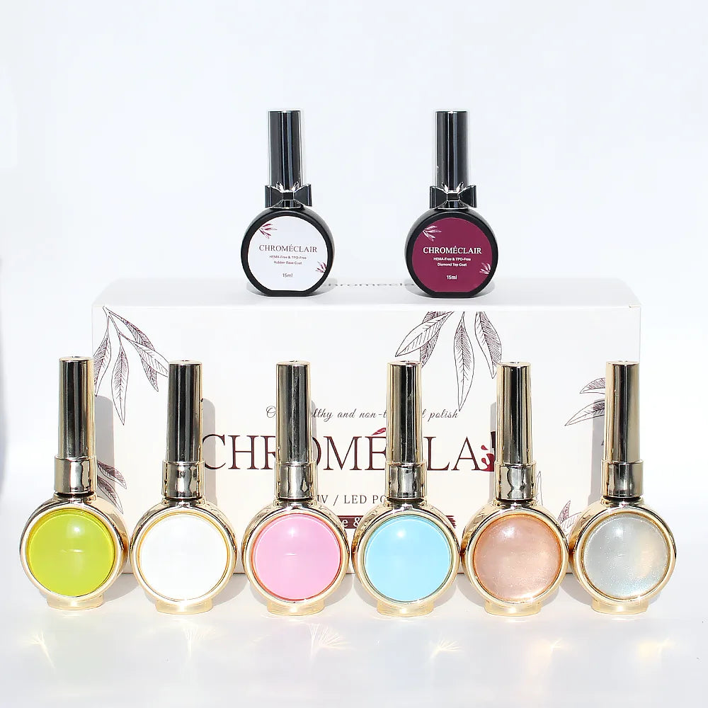 Spring Foundation 6+2 Pro Set (solid color+cat eye+base &amp; top coats)